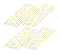 CIYODO 100 Unidades Unidades de Palitos de Papel Grueso Rayados Amarillos para Algodón de Azúcar Soportes Desechables para Cake Pops y Malvaviscos Suministros para Máquinas de Algodón de