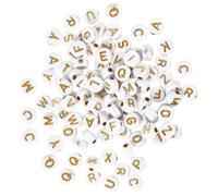 CIYODO 1000 Cuentas Acrílicas de Letras para Pulseras Decorativas, Ligeras y Multifunción, Tamaño 7x4mm, Ideales para Joyería y Manualidades en Casa