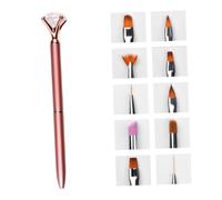 CIYODO 11 piezas Profesional de Pinceles para Decoración de Uñas Pincel de Dibujo y Pintura para Manicura DIY Diseño Preciso con Mango Ergonómico Incluye Pluma y Recambios Color Rosa