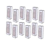 CIYODO 12 Piezas Bolsa de Papel Kraft para Botella de con Ventana Transparente y Base Plana Diseño con Asa para Fácil Transporte de Unidades para Regalos y Fiestas Rectangular con