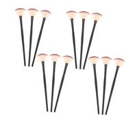 CIYODO 12 piezas Brochas de Maquillaje Facial Abanico Pinceles para Mascarilla y Cuidado de Cerdas Suaves para Profesional y Personal Compacto Negro