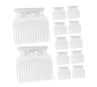 CIYODO 12 Piezas Clips para Rulos Calientes Transparente Pinzas para con Protección Térmica para Rizos Pequeños Medianos y para Mujeres y Niñas