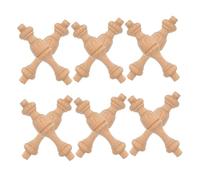 CIYODO 12 Piezas Husillos de Madera sin para Decoración DIY Pilares Mini Robustos para Armarios Uso Interior y Exterior Acabado Pulido Fácil Montaje Diseño Clásico Europeo