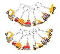 CIYODO 12 Piezas Keychain De Fiesta De Construcción Favor De Fiesta De Construcción Favores De Fiesta Para Llaveros Para Coches Llavero De Excavador De Polivinilo