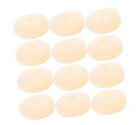 CIYODO 12 piezas Moldeadores de Moño para Niña Forma Donut para Peinados Rápidos Moldeador de Cabello Seguro y Resistente Pequeño Beige para Cabello Fino y Corto Diversas Ocasiones