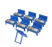 CIYODO 13 Piezas Mobiliario Escolar Miniatura para Casa de Muñecas Incluye Escritorio Sillas Pizarrón y Accesorios Juguete Educativo Seguro y Divertido