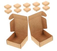 CIYODO 15 piezas Caja Cuadrada Kraft para Embalaje de Jabón Casero Unidades Fácil Montaje para Regalos y Almacenamiento de Adornos Pequeños Diseño Vintage para Manualidades y Ocasiones