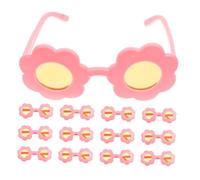 CIYODO 15 Piezas Gafas de Sol Miniatura para Muñecas Gafas Forma de Flor para Juguetes de Patito Amarillo Accesorios de Disfraces para Decoración de Casa de Muñecas y Manualidades DIY