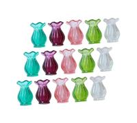 CIYODO 15 Piezas Mini Vaso para Miniaturas de Casa de Muñecas Macetas Pequeñas para Manualidades Decoración Elegante y para Jardín de Hadas Escritorios y Estanterías