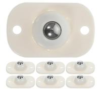 CIYODO 16 Ruedas Giratorias Autoadhesivas para Muebles Pequeñas, Ruedas de Nylon Núcleo de Acero Inoxidable, Blancas, Juego de 16 Piezas, Ideales para Muebles Pequeños y