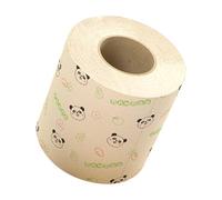 CIYODO 1Rollo Papel Higiénico Decorativo de Bambú con Estampado de Panda Suave y Duradero y Uso Diario Higiénico Bonito y Práctico