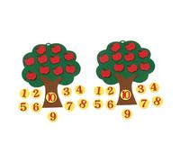 CIYODO 2 Juegos Material Didáctico Árbol Manzana Fieltro para Juguetes Emparejamiento Cognitivo Digital Manzanas Pequeñas Educativo No Tejido Regalos Cumpleaños
