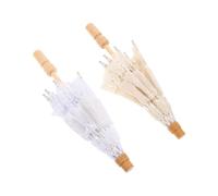 CIYODO 2 Paraguas De Encaje para Fotografía Decoración para Bodas Accesorios para Fotos Sombrilla De Encaje para Novia Sombrilla Romántica para Novia Paraguas para Bodas Accesorios