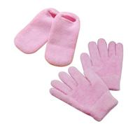 CIYODO 2 pares Calcetines y Guantes de Gel Hidratante con Aceite Esencial para Pies y Manos Secos Agrietados Unisex Talla Única Reparación y Cuidado Exfoliante