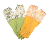 CIYODO 2 Pares de Guantes de Cocina Impermeables para Lavar Platos Guantes Térmicos Aislantes de Invierno con Forro de Felpa Largos con Puño Ajustado para Limpieza y Jardinería
