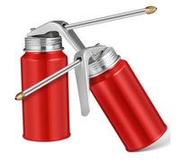 CIYODO 2 piezas Aceitera Metálica Manual con Bomba Alta Presión Boquilla Vertedora Cómoda y Portátil para Mantenimiento Automotriz Industrial