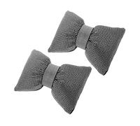 CIYODO 2 Piezas Almohadas Cervicales para Coche con Soporte Ergonómico Cojines Decorativos con Lazo y Cristales para Viaje y Descanso Cómodo