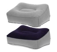 CIYODO 2 Piezas Almohadilla Inflable para Reposapiés Portátil Cojín Cómodo de PVC para Viaje y Descanso de Piernas Soporte Práctico para Hombres y Mujeres Mejora Circulación y Reduce