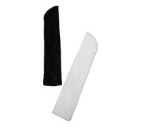 CIYODO 2 piezas Bolsa para Abanico de Lino con Encaje Artesanal Funda Ligera y Portátil para Abanico de Mano Diseño Vintage Elegante de Unidades Negro y Blanco para Almacenamiento y