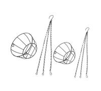 CIYODO 2 Piezas Cestas Colgantes de Metal Negro para Plantas Soporte Resistente y Ajustable para Macetas Balcón y Jardín Diseño Elegante de Hierro Resistente la Intemperie para Ahorro de