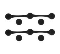 CIYODO 2 Piezas de Sujetadores de Silicona para Freidora de Aire, Color Negro, Resistentes y Fáciles de Limpiar, Accesorios Prácticos para Papel de Horno