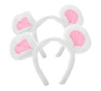 CIYODO 2 piezas Diadema Orejas Ratita de Peluche Suave Accesorio Disfraz Animal Caricatura para Fiesta Halloween Niñas y Adultos Diseño Cómodo y Divertido
