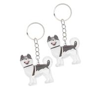 CIYODO 2 Piezas Pet Hair Memorial Keepsake Box Keychain Transparent Dog Hair Storage Pendant with Secure Closure For Bags Keys Backpacks and Stylish