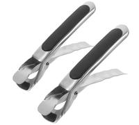 CIYODO 2 piezas Pinzas de Acero Inoxidable Anti-Escaldaduras para Cuencos Pinzas Elevación de Cocina Antideslizantes para Levantar de Forma Segura Platos Calientes Cuencos y Bandejas de Vaporeras Horn