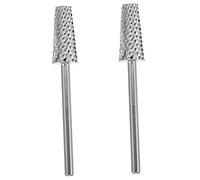 CIYODO 2 Piezas pulidor de uñas brocas para clavos removedor de gel de uñas pintauñas esmalte uñas herramientas suministros de arte de uñas brocas para decoración de uñas plástico Silver