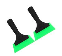 CIYODO 2 Piezas Raspadores de Vinilo para Coche con Mango Ergonómico Herramienta Suave para Película de Ventana y Envoltura Automotriz Color Verde Limpieza Segura sin Rayar Superficies