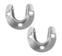 CIYODO 2 Piezas Soportes de Barra Acero Inoxidable para Armarios Soporte Resistente para Tubos Redondos Tornillos Base para Barra de Ropa y Cortinas