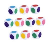 CIYODO 20 Piezas Dados Cognitivos De Color Dados De Enseñanza De Colores Contando Dados Aprendiendo Dados Enseñando Dados Juguete Divertido Dados Acrílico Colorful