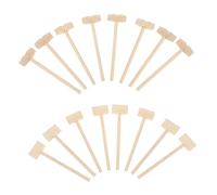 CIYODO 20 Piezas de Madera Mini para de Lotería Educativos de Madera Natural con Mango Ergonómico Juguetes de Golpeo para Desarrollo Coordinación y Creatividad Infantil