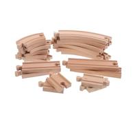 CIYODO 20 Piezas De Vías De Tren Vías De Tren De Inicio Bloques De Construcción Accesorios De Ferrocarril De Madera