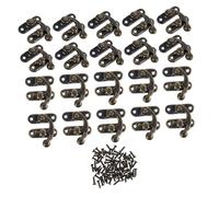 CIYODO 20 Piezas Pestillo Antiguo con Gancho Derecho Bronce Vintage para Cajas de Joyería Accesorios de Montaje Incluidos Diseño Curvado y Estilo Retro