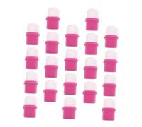 CIYODO 20 piezas Tapas para Remover Uñas Portátiles Cubiertas Soak Off Profesionales Accesorios para Manicura Casa Tapas para Remojo de Esmalte Color Rosa