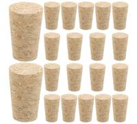 CIYODO 20 Piezas Unidades Tapones Cónicos de Corcho Natural para Botellas de Vidrio Cierre Hermético y Reutilizable para Vino Cerveza y Jarras Sellado Preciso y Preservación de Sabores