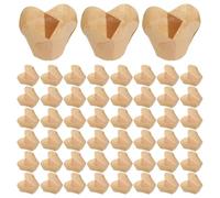 CIYODO 200 Capacillos para Cupcakes Forma de Loto Papel Antigrasa Resistente al Calor Tamaño Estándar Color Natural sin Blanquear Ideales para Hornear Muffins y Cupcakes Fiestas y