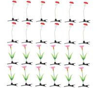 CIYODO 24 piezas Pinzas Pelo Plantas Simuladas Clips Decorativos Pequeñas para Niñas y Chicas Accesorios Creativos Cabello Brotes Naturales Estilo Kawaii