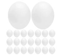 CIYODO 24piezas Huevos de Plástico Simulados para Pájaros Huevos Falsos de Aves para Decoración de Nidos y Entrenamiento de Comportamiento de Loros Agapornis y Periquitos