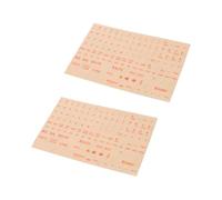 CIYODO 2hojas Pegatinas para Teclado Portátil Escritorio Inglés Resistentes Fácil Instalar