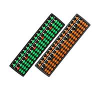 CIYODO 2pcs 15 fichero ábaco conteo de ábaco herramientas 15 columnas matemáticas matemáticas oficina matemática juguete simulación plástico verde