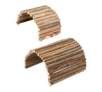 CIYODO 2piezas Cueva para Reptiles Casa para Tortugas Refugio De Madera Vallas Prácticas para Hámsters y