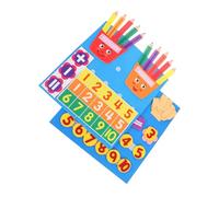 CIYODO 2piezas Educativo De Matemáticas De Fieltro Materiales Sensoriales para Niño Niña Edad Preescolar Tableros De Aprendizaje De Números Tela No Tejida para Aula y Desarrollo Motor