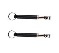 CIYODO 2piezas Silbato Ultrasónico para Perros Entrenamiento De Obediencia con Sonido Claro y Fuerte Pequeño Silbato Negro De Cobre para Mascotas como Retriever y Chihuahua