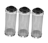 CIYODO 3 Filtros Metálicos para Acuario Protector De Malla para Pecera Colador De Acuario Cesta De Entrada Protector De Entrada De Filtro Color Negro