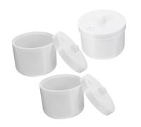 CIYODO 3 Piezas Caja de Limpieza para Manicura Organizador de Herramientas de Uñas con Tapa Recipiente de Plástico para Remojo de Brocas Secado Rápido y Profesional o Doméstico