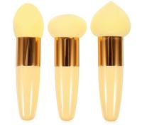 CIYODO 3 piezas Esponjas de Maquillaje Facial con Diseño Creativo Aplicadores para Base Seco y Húmedo Accesorios Cosméticos Duraderos para Uso Casa o Salón de Belleza