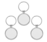 CIYODO 3 Piezas Llavero de Metal Plata Personalizable para Decorar Llaves Anilla Resistente Adecuado para Festivales y Uso Diario