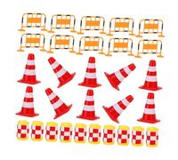 CIYODO 30 Piezas De Señales De Tráfico Barreras De Calle Señales De Tráfico De Simulación Modelo De De Carretera Valla De Tráfico De Tráfico De Simulación Educación